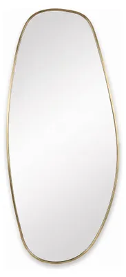Immagine prodotto di SensaHome Specchio da parete Leandro - Specchio organico - Design asimmetrico - 120x50 cm - Oro