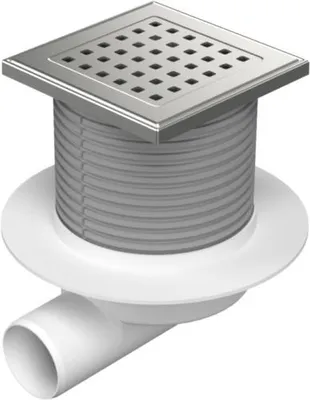 Immagine prodotto di Scarico a pavimento laterale Chud?j D50, collare, griglia in acciaio inossidabile GATE G1 425 L