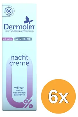 Produktbild von 6 Flaschen Dermolin Nachtcreme Anti-Aging (je 50 ml)