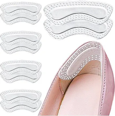 Immagine prodotto di Cuscinetti in gel per talloni - Trasparenti - Antiscivolo - Universali - Confortevoli - 5 paia