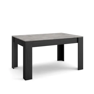 Immagine prodotto di EXO Tavolo da Pranzo, 140x90x76cm, Per 6 persone, Tavolo Cucina, Cemento e Nero