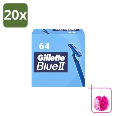 Image de 20 rasoirs jetables Gillette Blue II - Pack économique - 20 pièces