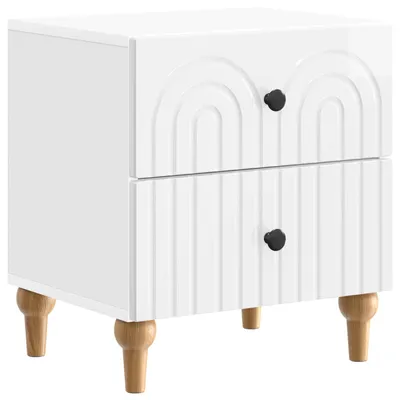 Obrázok produktu pre Nočný stolík Biela s vysokým leskom 43 x 34,5 x 48 cm