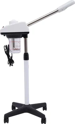 Produktbild von Gesichtsdampfer - Ozon-Dampfgerät - 750 W - 180° schwenkbar - Porenreinigung - Ausziehbarer Teleskoparm - Gesichtssauna - Weiß