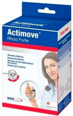 Produktbild von Actimove Rhizo Forte, S, weiß/grau/rot, Handgelenkstütze für Komfort | Packung (1 Orthese)