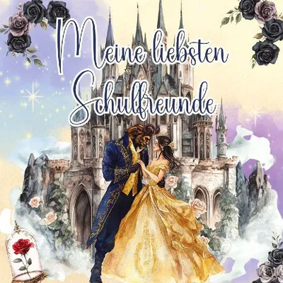 Produktbild von Freundebuch Die Schöne und das Biest 68 Seiten für 30 Freunde mit Gruppenbildseiten