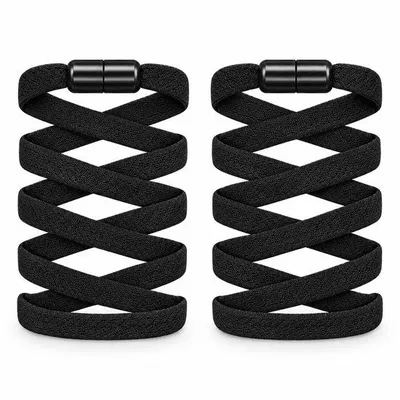 Obrázek produktu pro Elastické tkaničky do bot s kovovým zapínáním – bez vázání – pohodlné tkaničky pro děti, dospělé a seniory