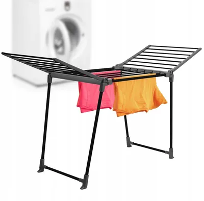 Obrázek produktu pro Balkonová sušička na prádlo – stojanová sušička na oblečení – délka 170 cm – skládací – na balkon i do bytu