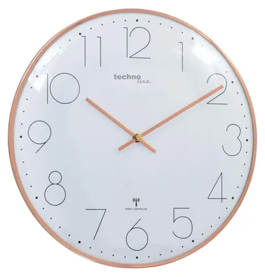 Obrázok produktu pre Technoline WT 8235, Múr, Quartzové hodiny, Kruh, Ružové zlato, Kov, Klasika