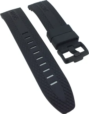 Produktbild von Jacques Lemans Porto | Uhrenarmband Kautschuk schwarz 1-1659