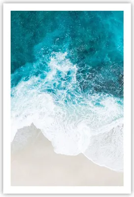 Produktbild von Poster - Poster ohne Rahmen - Luftaufnahmen Strand Welle - 61x91,5 cm - Wand Bild - Wanddeko - Wandbilder - Kunstposter - Wandposter - Bilder - Kunstdruck - Wanddekoration - Wandbild - P2XPA61x91-4686