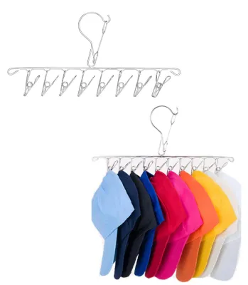 2er Set Hutablage für Kleiderschrank, platzsparender Kappenhalter