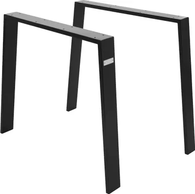 Obrázek produktu pro ML-Design sada 2 noh stolu Loft, 90x72 cm, černá, profil 8x2 cm, z oceli, průmyslový design, tvar U, kovový rám stolu scandic