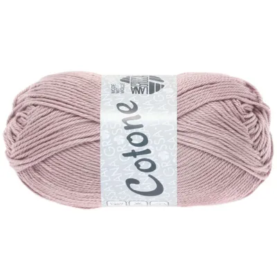 A ball of pink yarn on a white background.