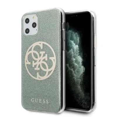 Zdjęcie produktu dla Guess Etui ochronne Guess 4G Circle Glitter iPhone 11 Pro zielony