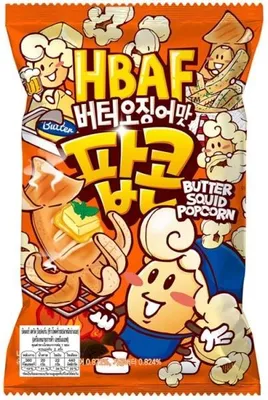 Immagine prodotto di Popcorn - 80 g - Snack coreani - Al gusto di burro - Al gusto di calamaro