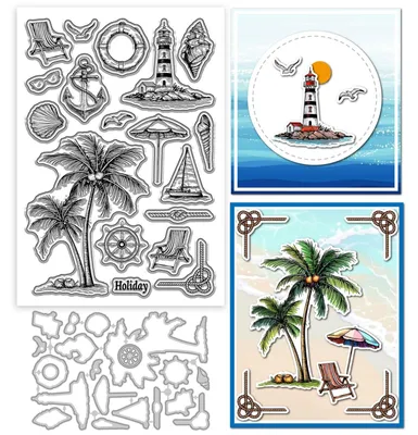 Zdjęcie produktu dla Omgoods - Zestaw stempli i noży do wycinania do scrapbookingu i tworzenia kartek