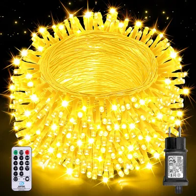 Lichterkette 20 m, 200 LEDs, warmweiß, IP44, mit Fernbedienung