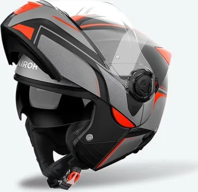 Zdjęcie produktu dla Modułowy kask motocyklowy w matowym pomarańczowym kolorze, rozmiar XXL