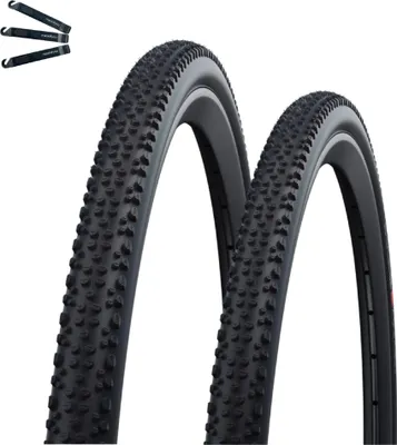 Immagine prodotto di Pneumatico pieghevole Schwalbe 2 x X-One Allround Performance RaceGuard ADDIX Black 33-622 ( 28 x 1,30 ) incl. leve per pneumatici maxxi4you