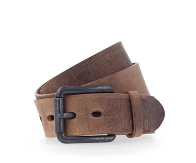 Produktbild von MUSTANG Herren Gürtel - Echtleder, Metall-Dornschließe, Logo Braun 120 cm