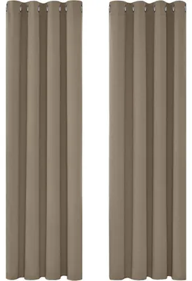 Produktbild von Verdunkelungsvorhang Ösenvorhang Blickdicht 229x168 cm Taupe 2er Set