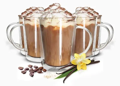 Obrázok produktu pre Sada 4 dvojstenných sklenených pohárov na Latte Macchiato – objem 360 ml