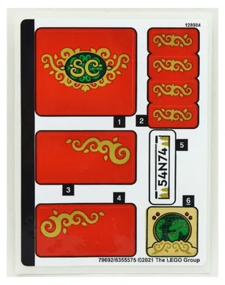 Productafbeelding van LEGO stickerblad voor set 40499 - (79692/6355575) (40499stk01) – nieuw