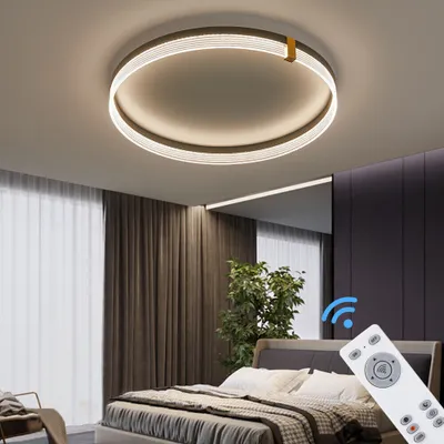 Zdjęcie produktu dla Lampa sufitowa LED Eurotondisplay TY4567-6Y Pilot zdalnego sterowania / aplikacja mobilna Regulowana barwa światła Możliwość ściemniania Czarne złoto Lampa sufitowa Oprawa Lampa