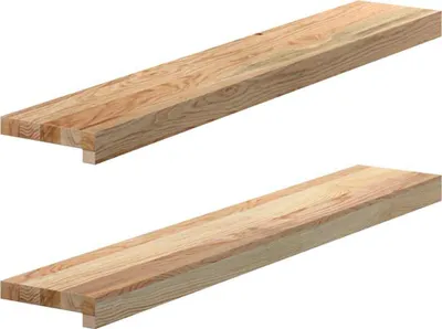 Produktbild von Design Fensterbänke 2 Stk. Unbehandelt 90x15x2 cm Massivholz Eiche, Wandregale Neu