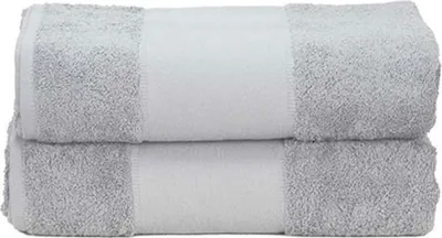 Produktbild von A&R 701.50 | PrintMe Bath Towel / 70 x 140 cm - Farbe: Light Grey - Größe: 70 x 140 cm