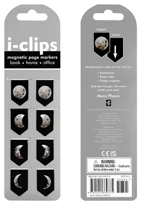 Immagine prodotto di Segnalibri magnetici a forma di fasi lunari, confezione da 8 pezzi.