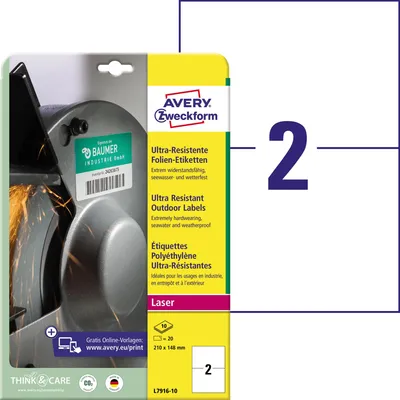 Immagine prodotto di Avery Zweckform etichetta in foglio L7916-10 210x148mm 20 pz./confezione.