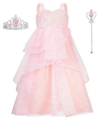 Imagen del producto de Vestido de princesa - Rosa - Tul con lentejuelas - Para niñas de 5 a 12 años