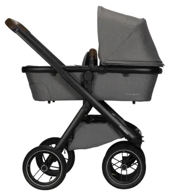 Produktbild von Dubatti One E5 Kinderwagen 2-in-1 - Black / Dark Brown - Grey