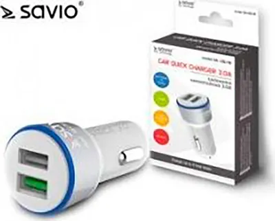 Produktbild von Savio SA-06/W, Auto, Zigarettenanzünder, 12 V, Weiß