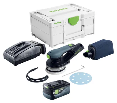 Obrázok produktu pre Akumulátorová náhodná orbitálna brúska Festool ETSC 2 125-Basic 18 V 125 mm bez kefiek + 1x akumulátor 5,0 Ah + nabíjačka + systainer