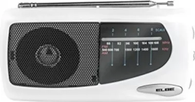 Obrázek produktu pro ELBE RF-52-SOB, Cestovní, Analog, AM, FM, Černá, Bílá, Otočné, Alkalický
