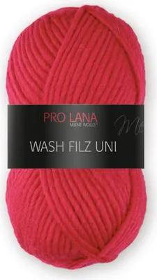 Produktbild von Pro Lana Wash Filz Uni 50g (130) rot