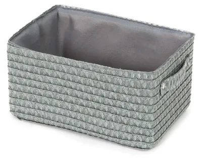 Aufbewahrungskorb Grau 23x15x12 cm, rechteckig, aus Karton