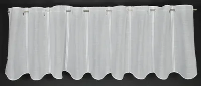 Produktbild von Gardinen Kranzusch Scheibengardine in schlichter Käseleinenoptik 35x96 cm H/B weiß Bistrogardine Vorhang Küche 1er Pack