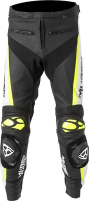 Produktbild von MUGENRACE RBRS-1 Motorrad Lederhose, schwarz/weiß/neon-gelb, S