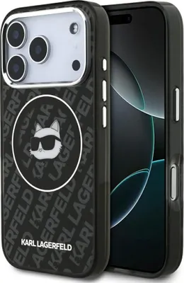 Obrázok produktu pre Karl Lagerfeld – IML MagSafe obal na iPhone 17 Pro – čierny Choupette`s Head