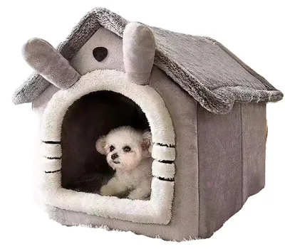Image de Lit pour chien, abri confortable pour l'hiver, housse amovible et lavable, tapis de couchage , S