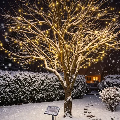 Produktbild von esotec Solar Lichterkette mit 200 warmweißen LEDs wetterfest 102570