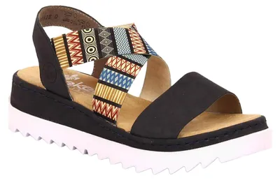 Image de Rieker - Sandales pour femmes « RKR533A » PP3765 (40,5 EU) (multicolores)