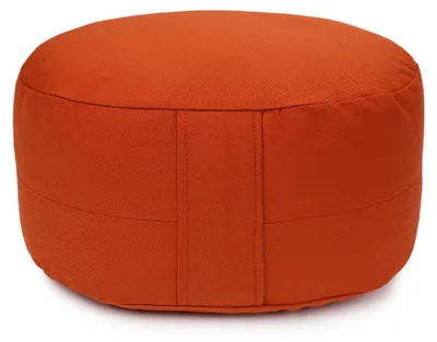 Produktbild von yogabox Glückssitz® Yogakissen OVAL - regional hergestellt - terra 30 x 23 x 15 cm Buchweizenschalen