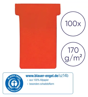 Immagine prodotto di FRANKEN TK101 FRANKEN TK101 Größe 1 T-Steckkarten rot, 100 St.