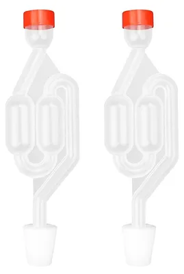 2er-Set Fermentationsröhren mit Gärspund für Bier, Wein