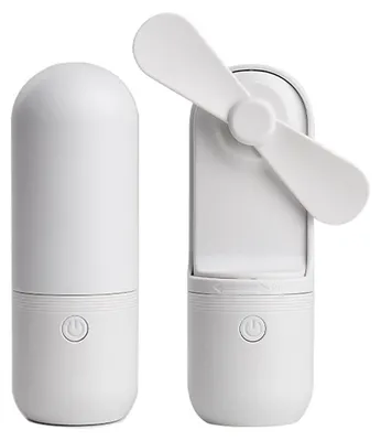 Produktbild von USB Mini Ventilator wiederaufladbar, leistungsstarker Handventilator mit 1200mAh Akku, 12h Laufzeit für Reisen & Outdoor